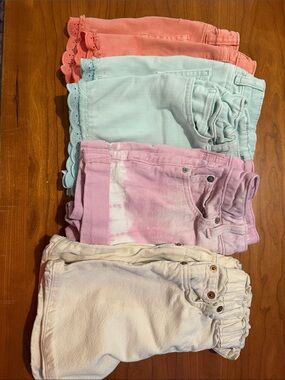 Girls Shorts Set - Coral, Mint, Purple, Cream- Zara, Gap, Cat & Jack
